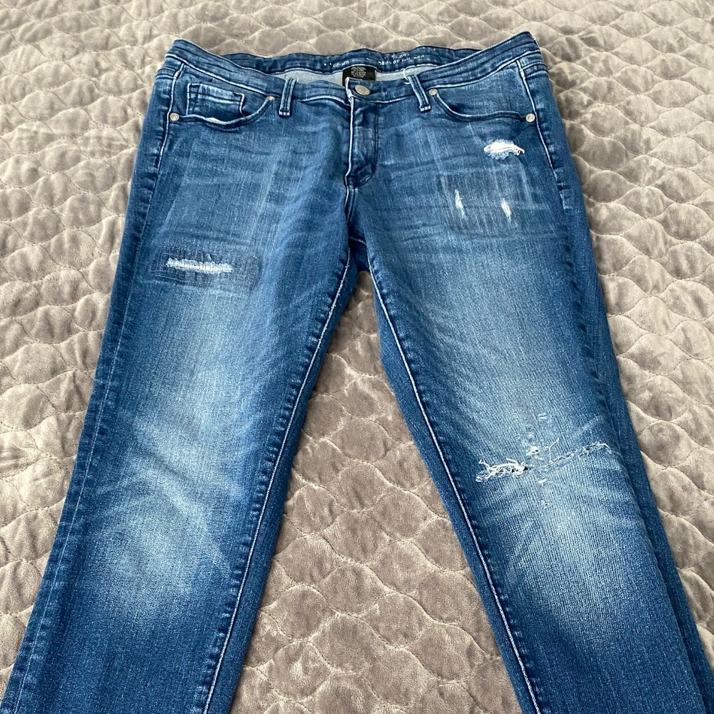 Distressed jeans